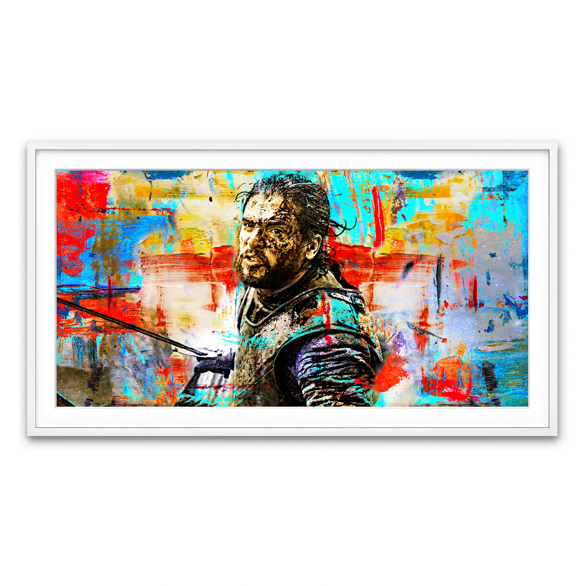 Framed Print 2x1 White