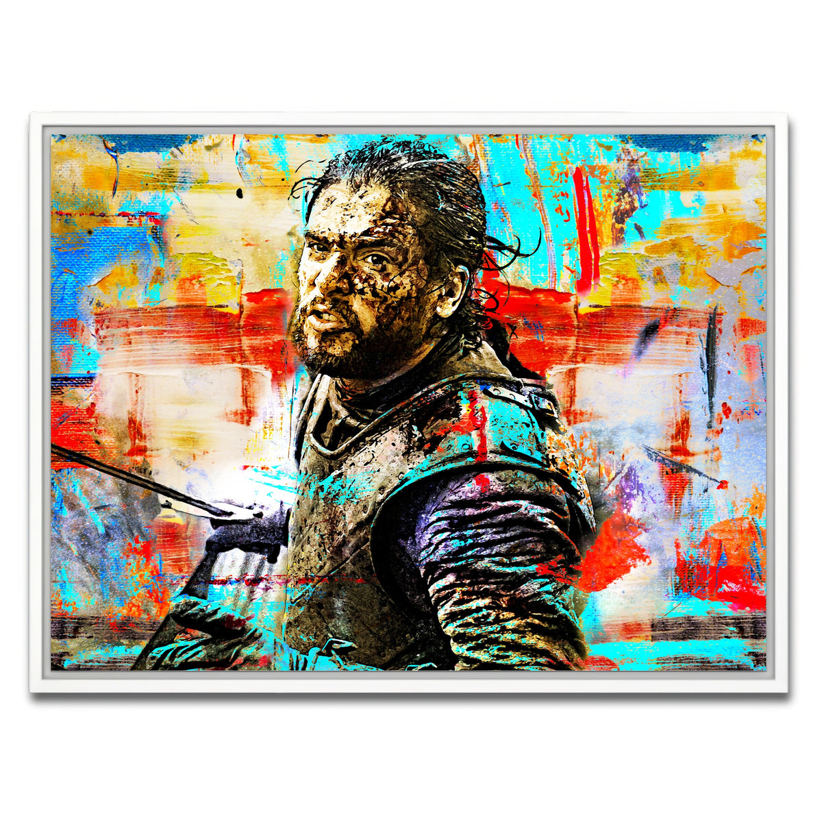 AUTO-MOCKUP WHITE | Abstract Snow | 1 Piece | White Framed Canvas | group=4x3