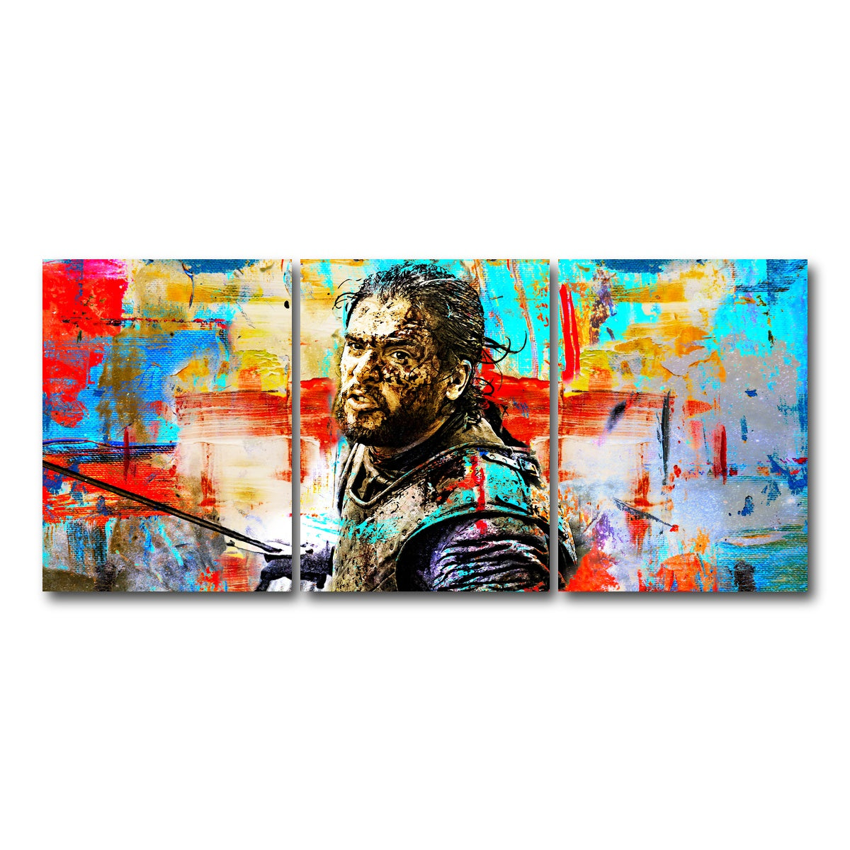 AUTO-MOCKUP WHITE | Abstract Snow | 3 Piece | Gallery Wrap Canvas | group=18x24