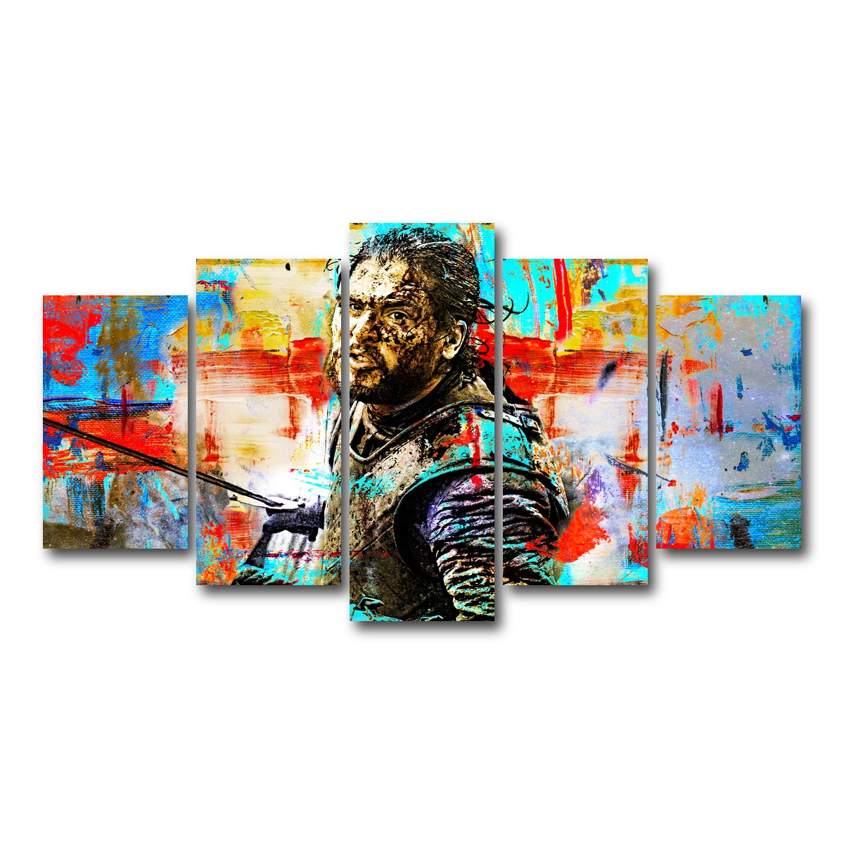 AUTO-MOCKUP WHITE | Abstract Snow | 5 Piece | Gallery Wrap Canvas | group=5_normal