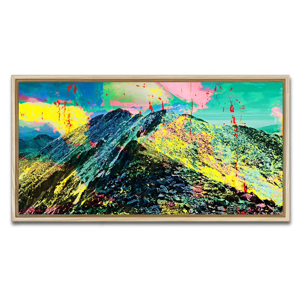 AUTO-MOCKUP WHITE | Abstract Tabeguache | 1 Piece | Natural Framed Canvas | group=2x1