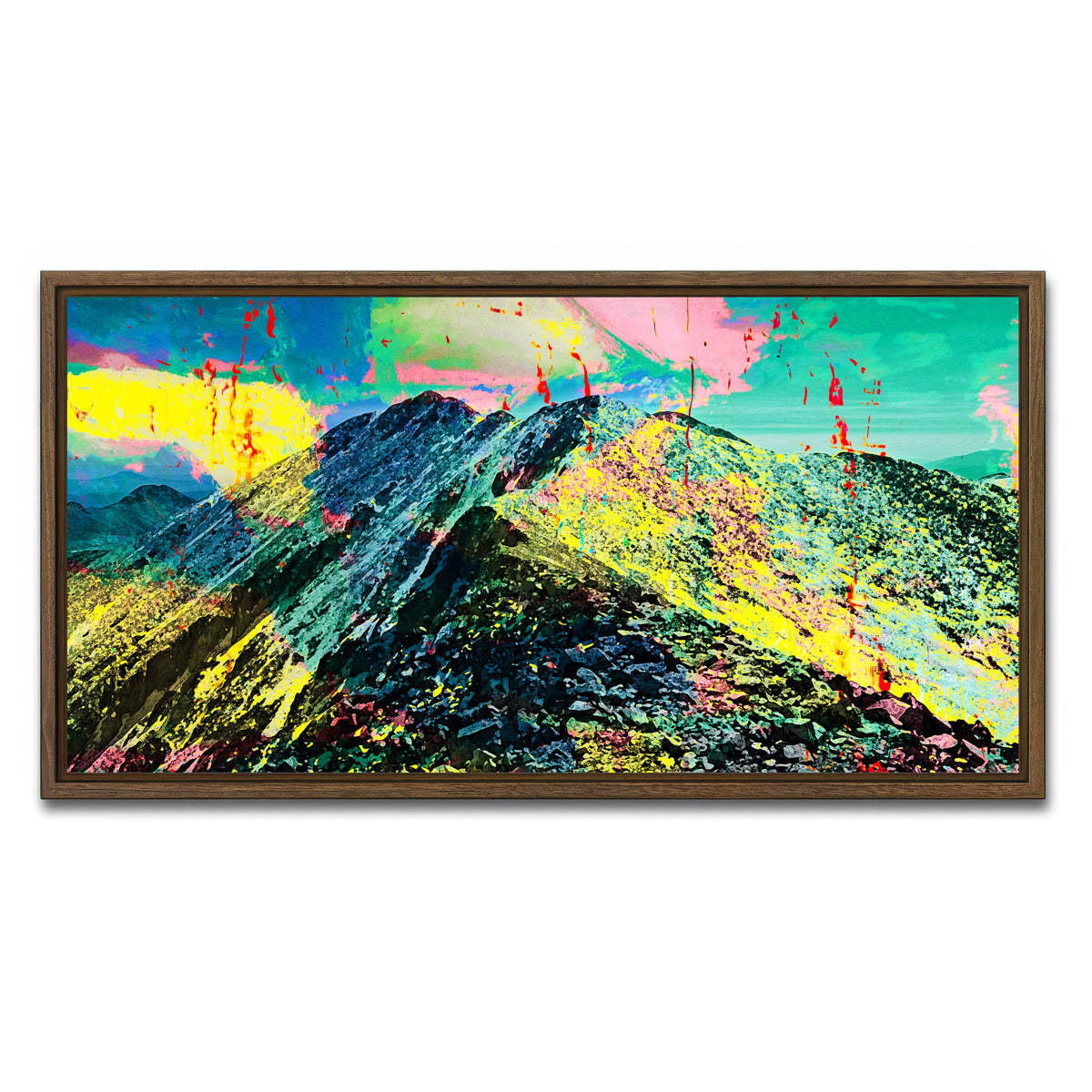 AUTO-MOCKUP WHITE | Abstract Tabeguache | 1 Piece | Walnut Framed Canvas | group=2x1
