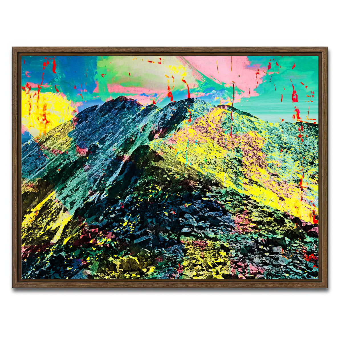 AUTO-MOCKUP WHITE | Abstract Tabeguache | 1 Piece | Walnut Framed Canvas | group=4x3