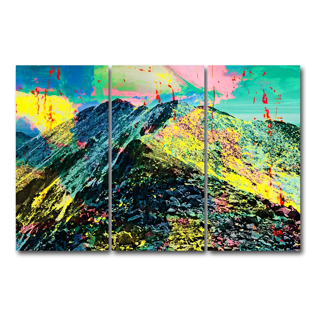 AUTO-MOCKUP WHITE | Abstract Tabeguache | 3 Piece | Gallery Wrap Canvas | group=12x24