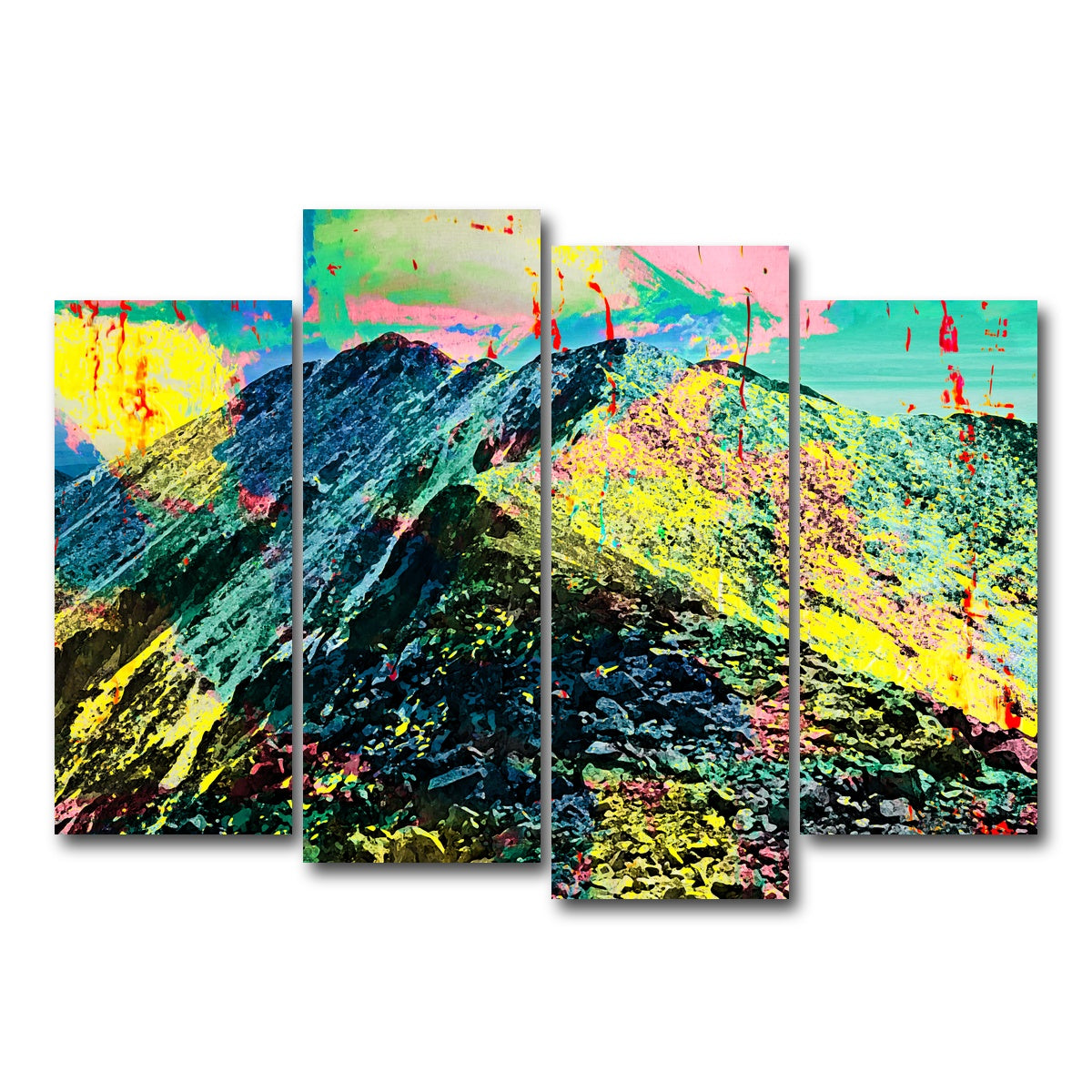 AUTO-MOCKUP WHITE | Abstract Tabeguache | 4 Piece | Gallery Wrap Canvas | group=4_normal