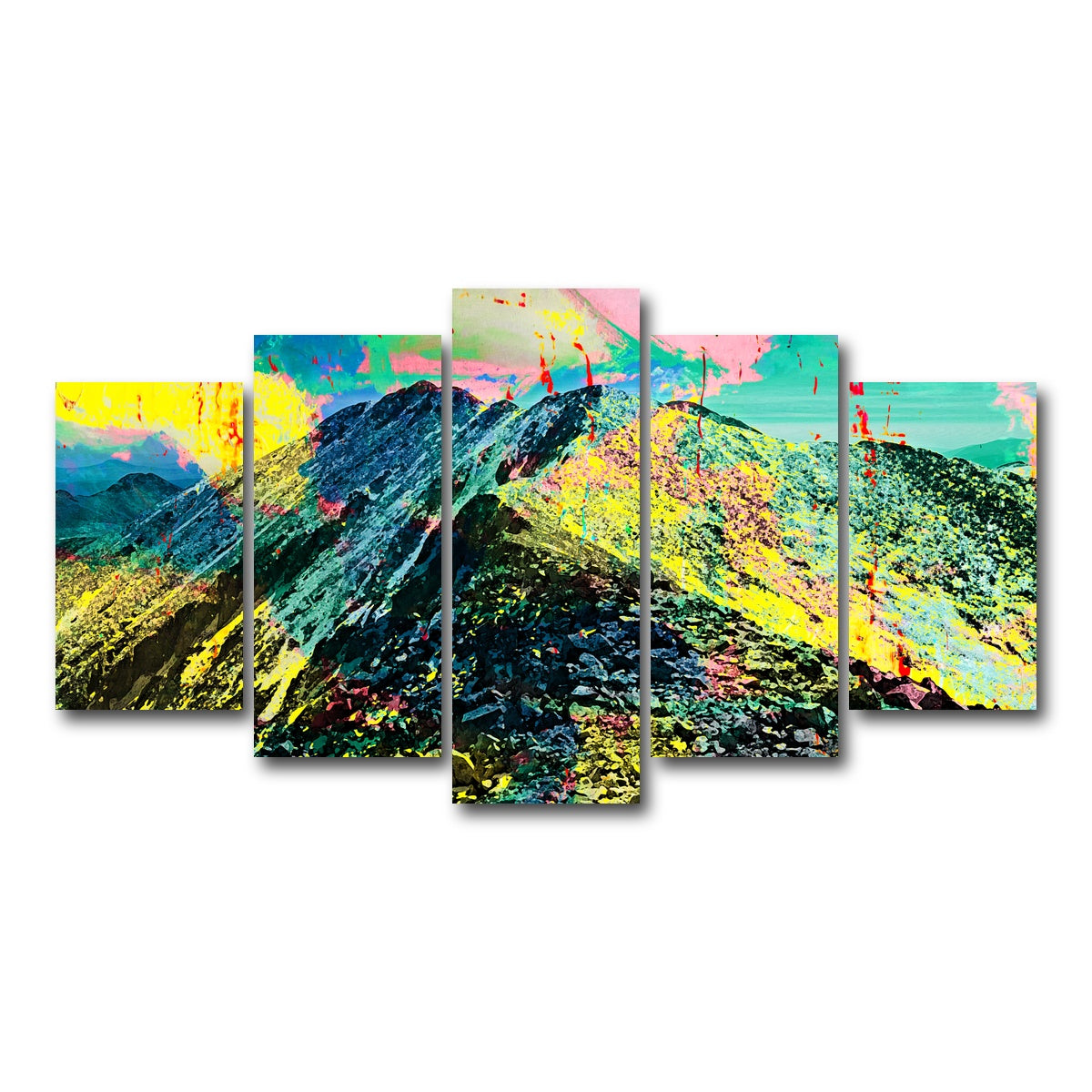 AUTO-MOCKUP WHITE | Abstract Tabeguache | 5 Piece | Gallery Wrap Canvas | group=5_normal