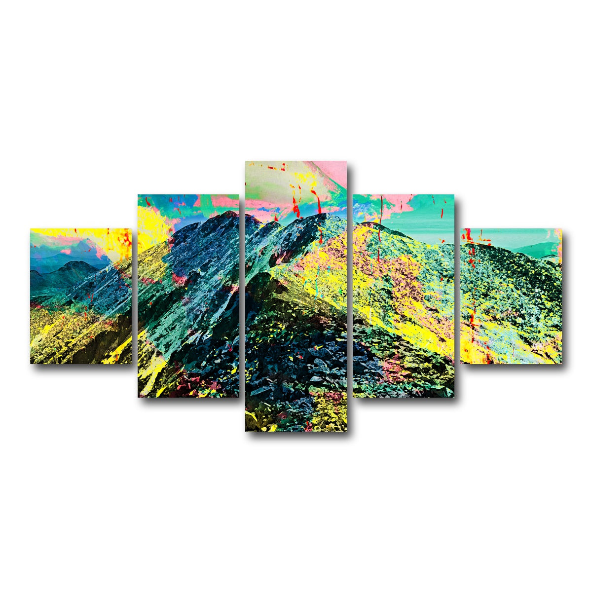 AUTO-MOCKUP WHITE | Abstract Tabeguache | 5 Piece | Gallery Wrap Canvas | group=5_short