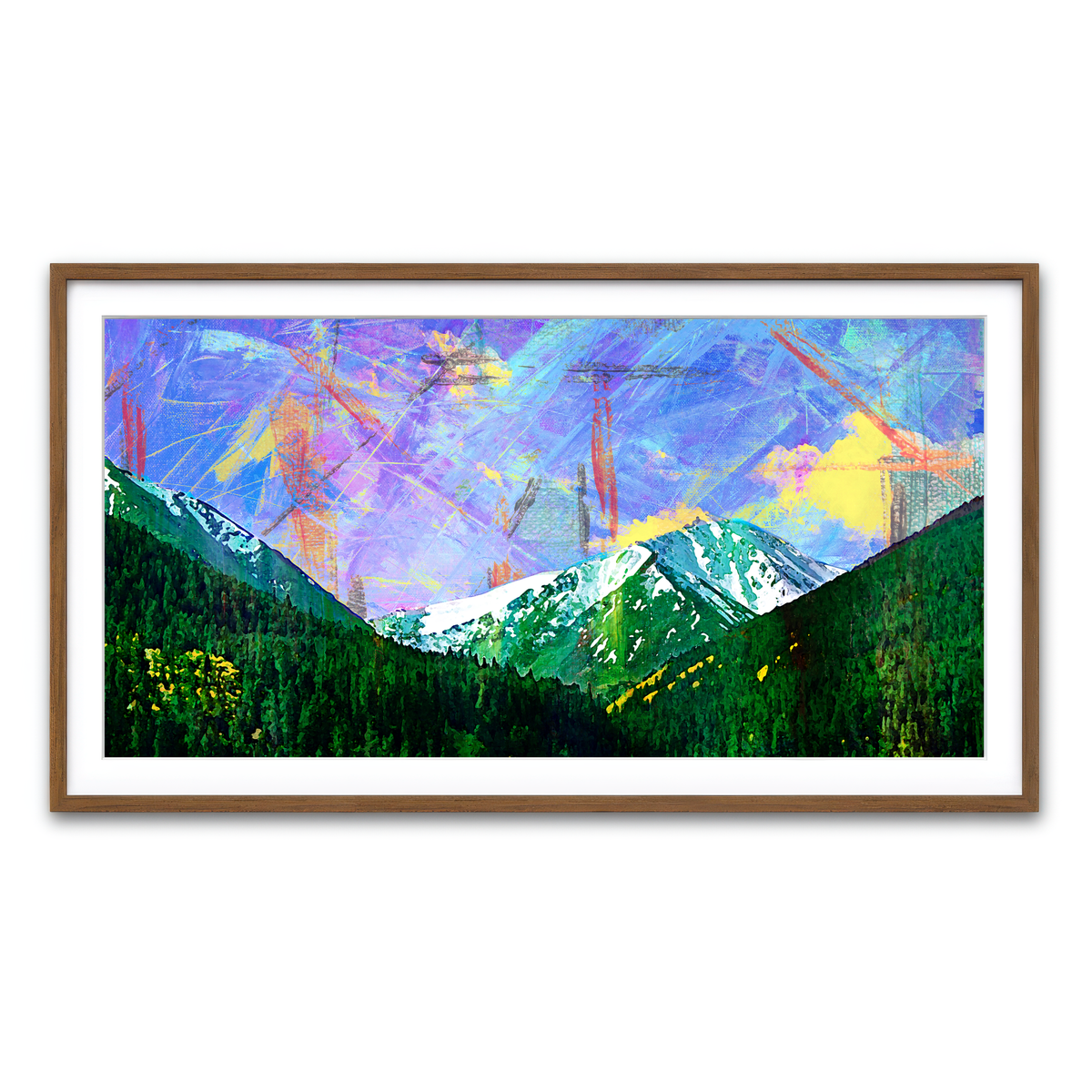 Framed Print 2x1 Walnut