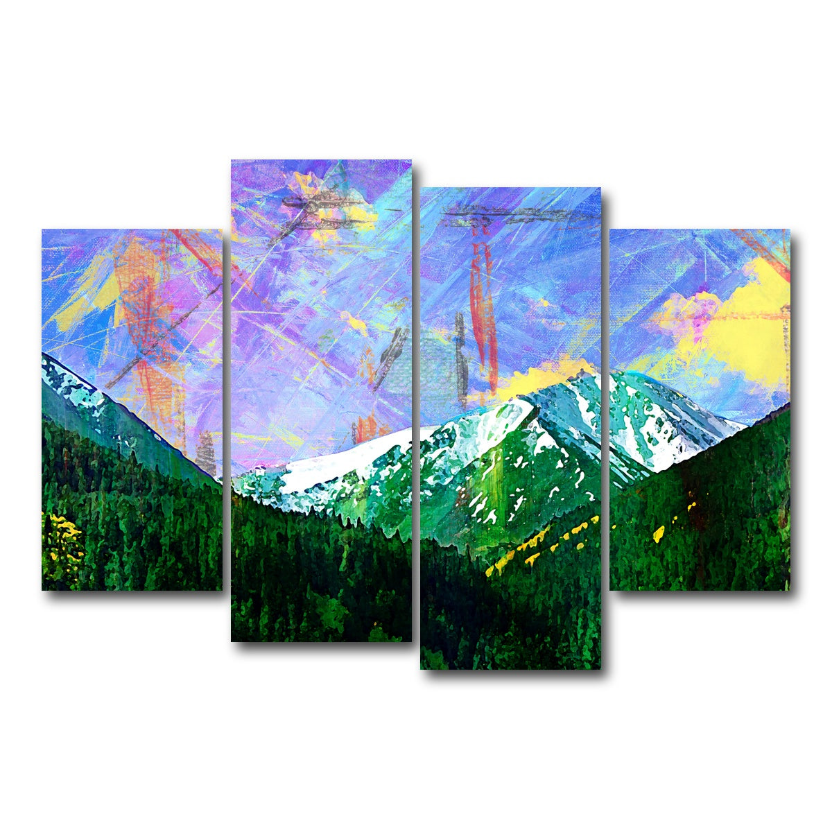 AUTO-MOCKUP WHITE | Abstract Torreys | 4 Piece | Gallery Wrap Canvas | group=4_short