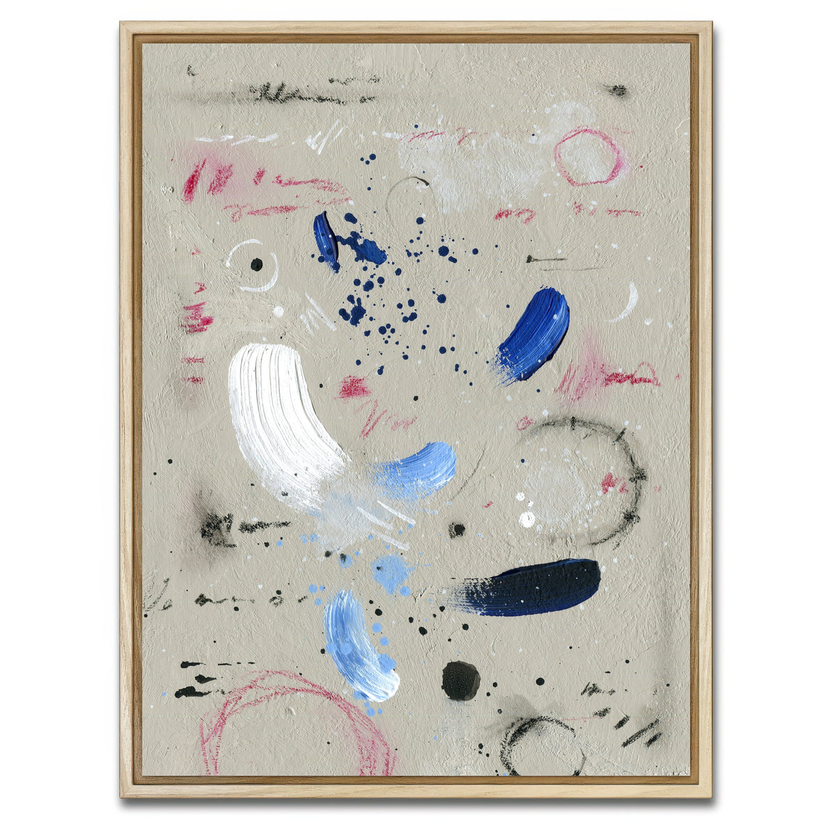 AUTO-MOCKUP WHITE | Abstract Wall | 1 Piece | Natural Framed Canvas | group=3x4