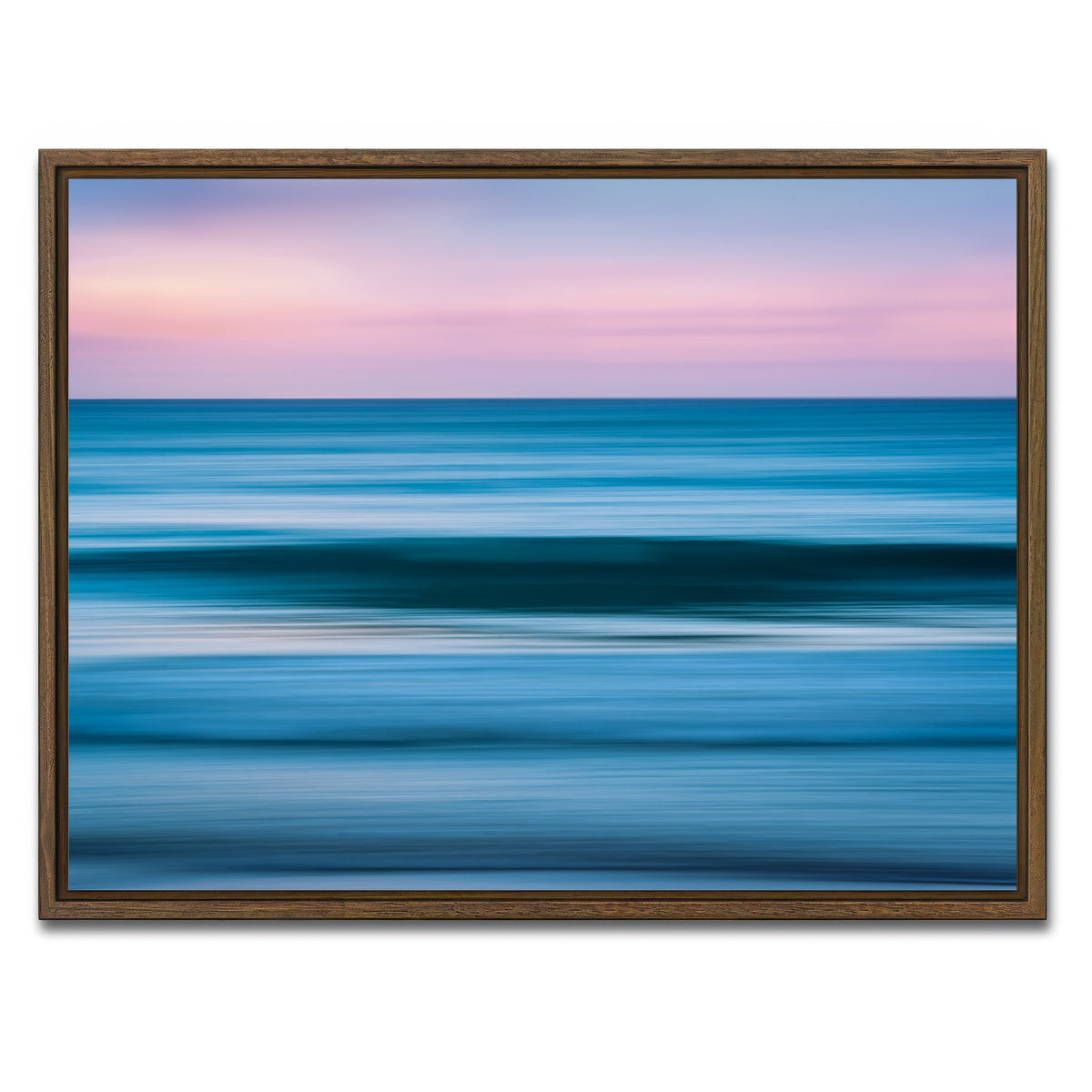 AUTO-MOCKUP WHITE | Abstract Waves | 1 Piece | Walnut Framed Canvas | group=4x3