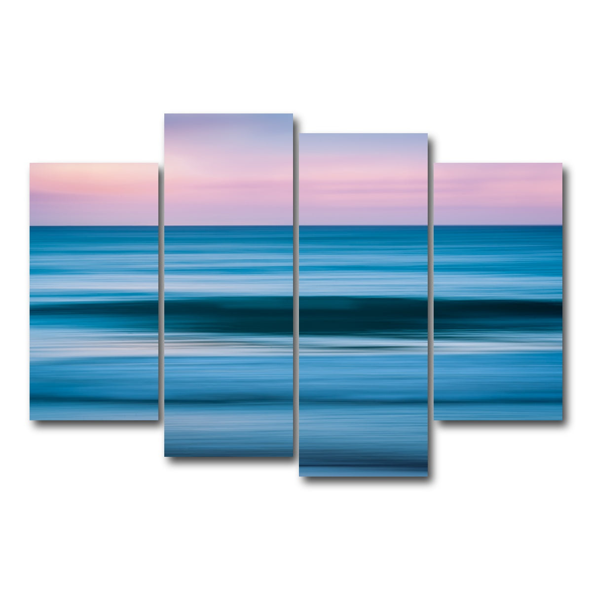 AUTO-MOCKUP WHITE | Abstract Waves | 4 Piece | Gallery Wrap Canvas | group=4_short