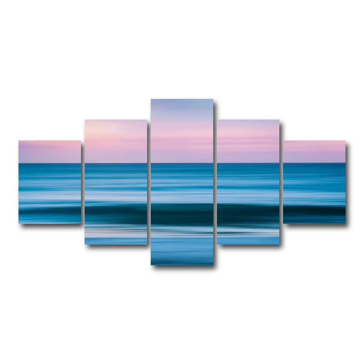 AUTO-MOCKUP WHITE | Abstract Waves | 5 Piece | Gallery Wrap Canvas | group=5_short
