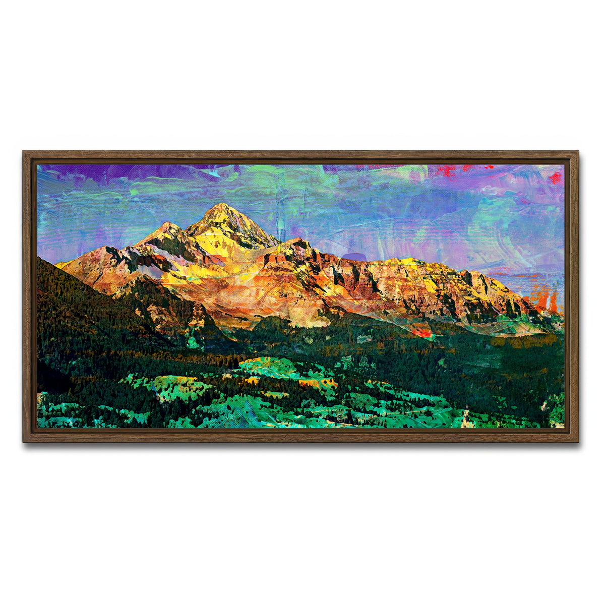 AUTO-MOCKUP WHITE | Abstract Wilson | 1 Piece | Walnut Framed Canvas | group=2x1