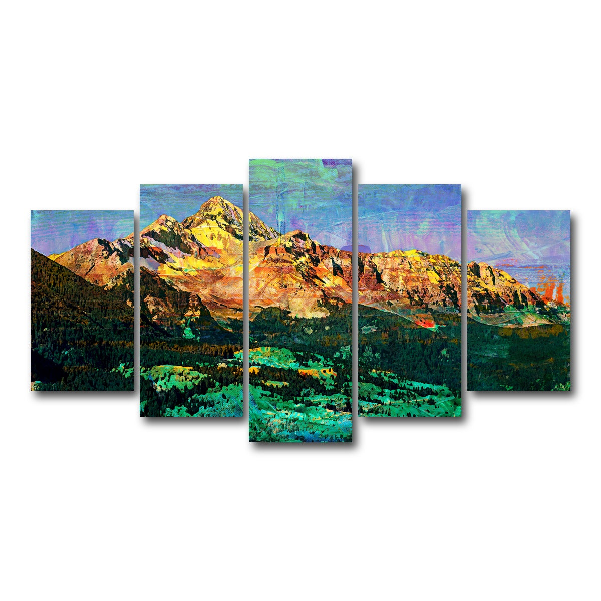 AUTO-MOCKUP WHITE | Abstract Wilson | 5 Piece | Gallery Wrap Canvas | group=5_normal