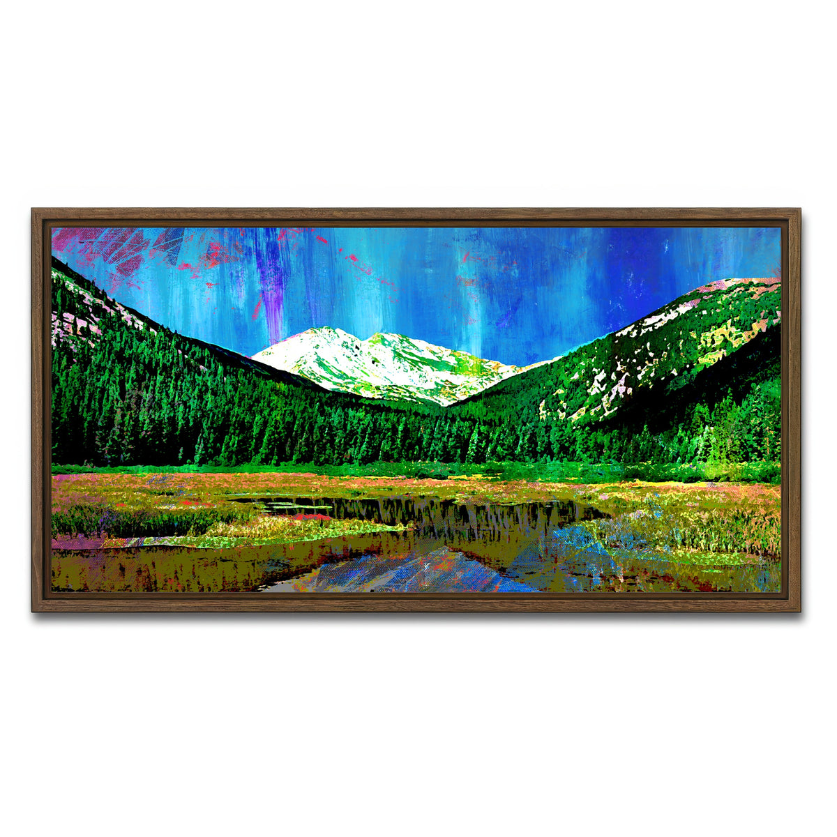 AUTO-MOCKUP WHITE | Abstract Yale | 1 Piece | Walnut Framed Canvas | group=2x1