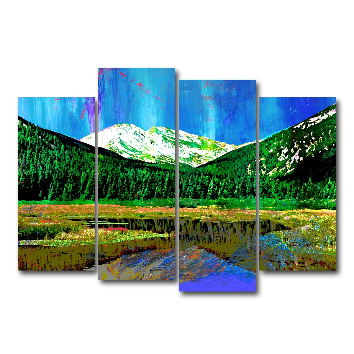 AUTO-MOCKUP WHITE | Abstract Yale | 4 Piece | Gallery Wrap Canvas | group=4_normal