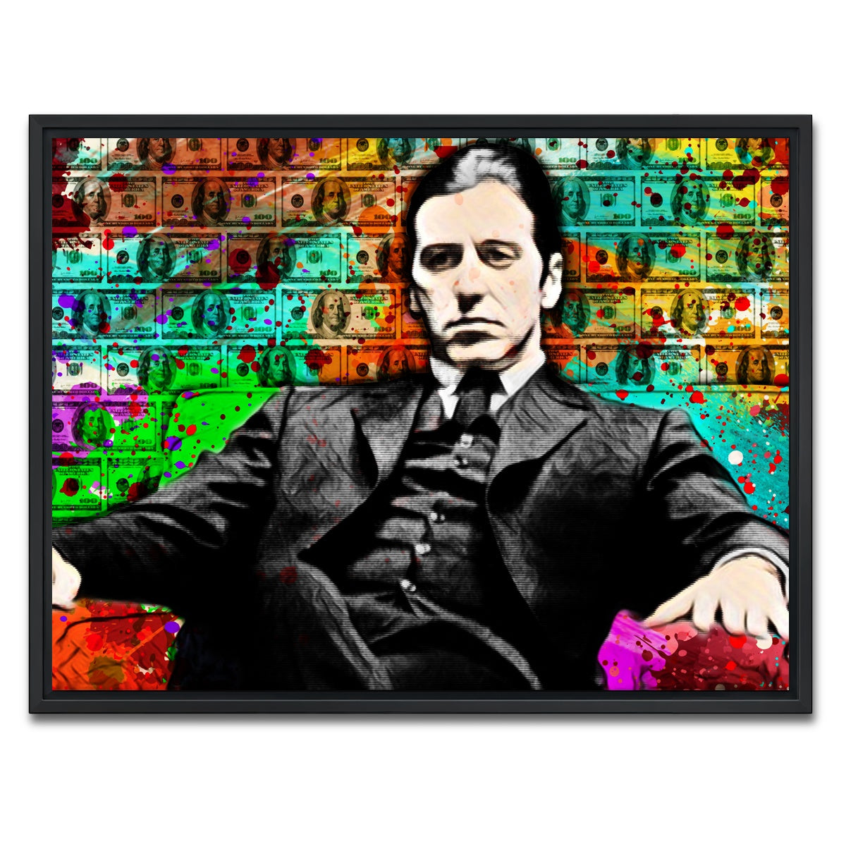 AUTO-MOCKUP WHITE | Abstract godfather | 1 Piece | Black Framed Canvas | group=4x3