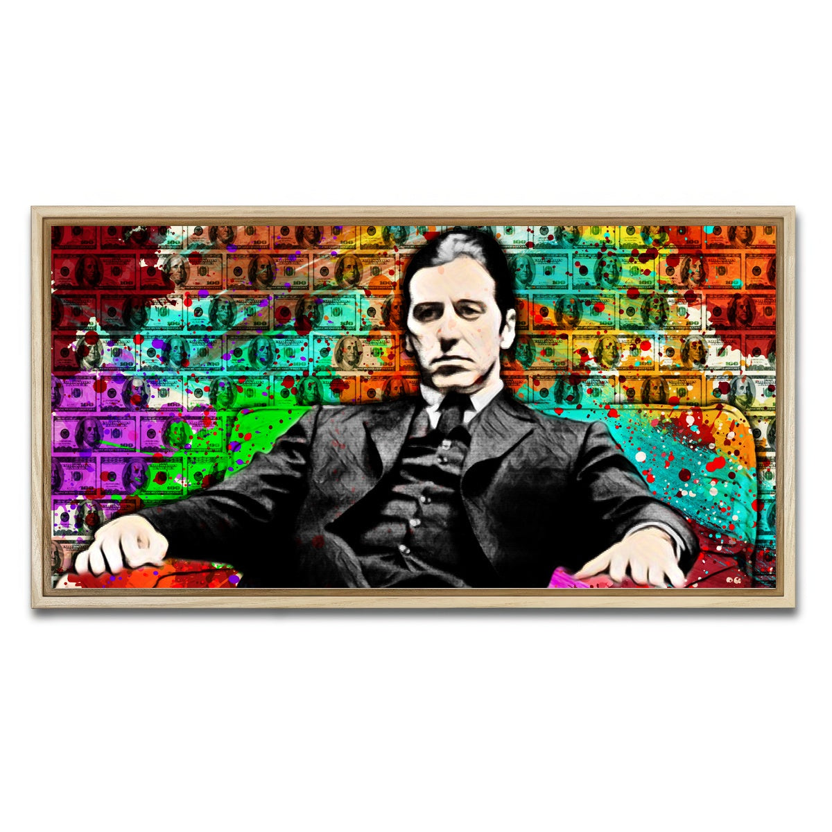 AUTO-MOCKUP WHITE | Abstract godfather | 1 Piece | Natural Framed Canvas | group=2x1