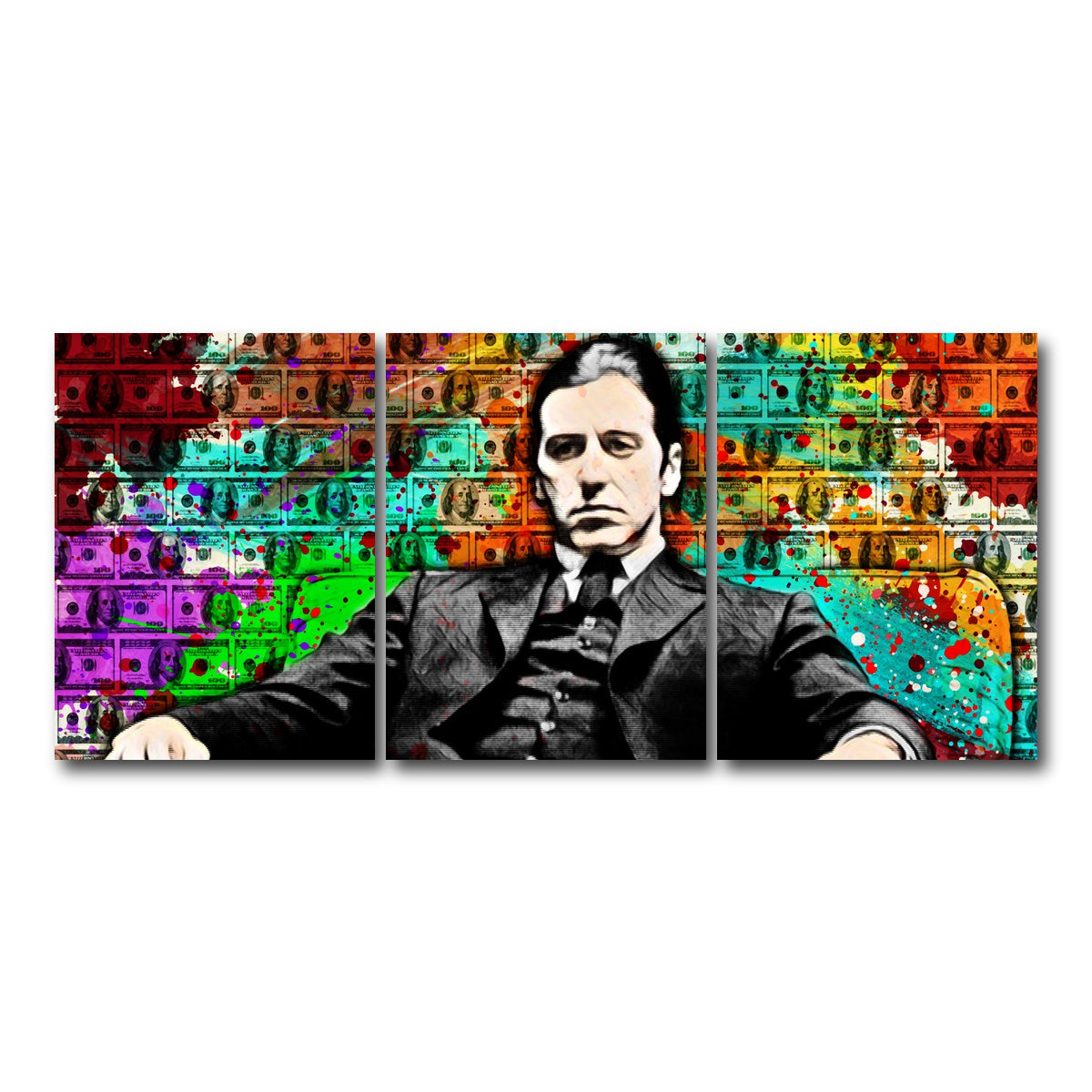 AUTO-MOCKUP WHITE | Abstract godfather | 3 Piece | Gallery Wrap Canvas | group=18x24