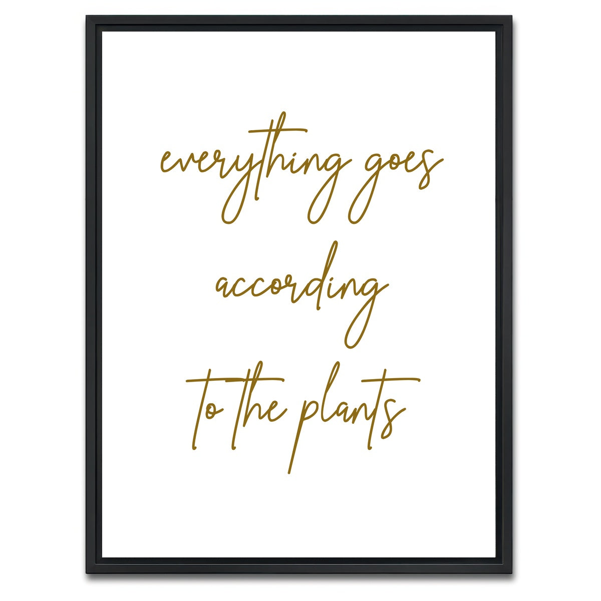 AUTO-MOCKUP WHITE | According to the plants | 1 Piece | Black Framed Canvas | group=3x4
