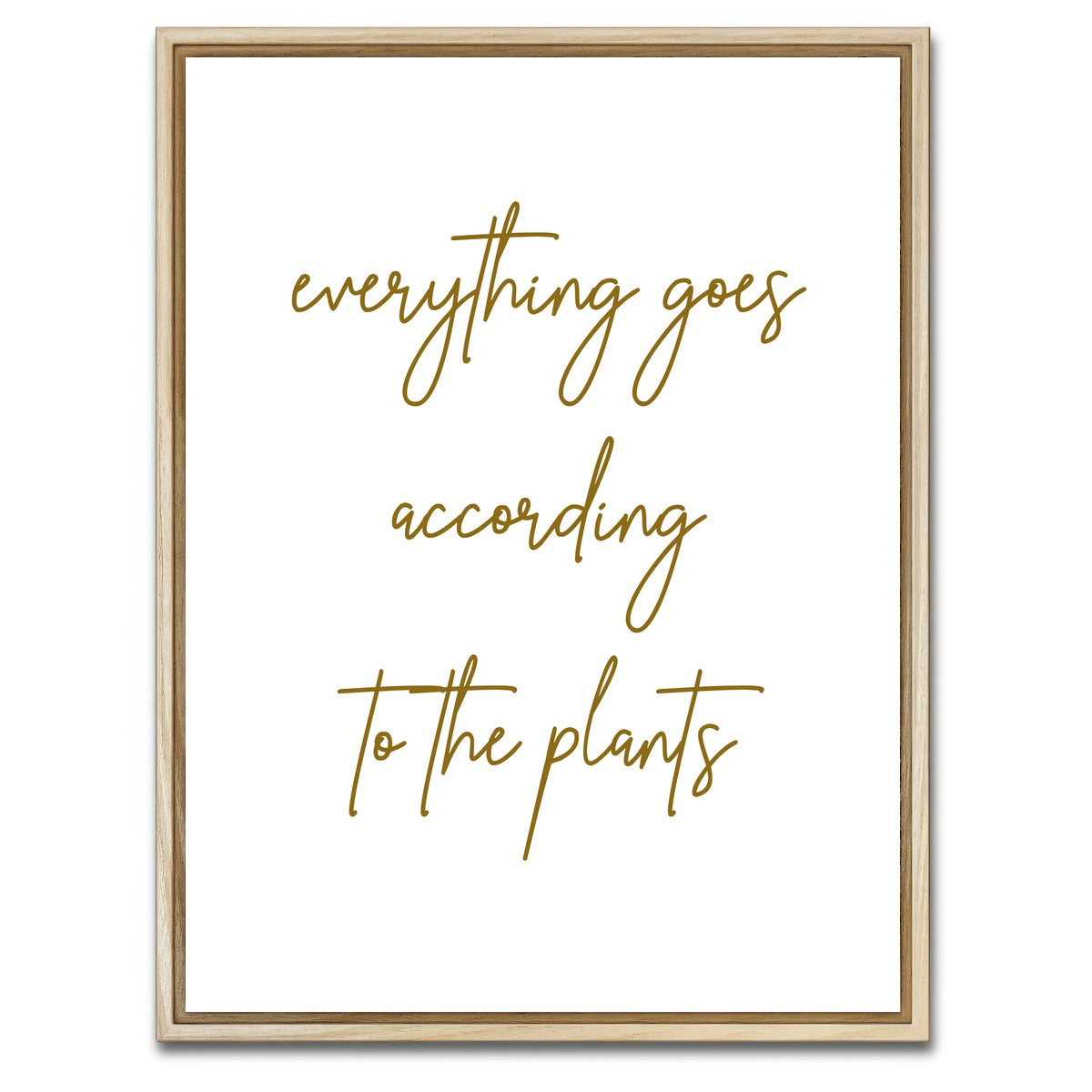 AUTO-MOCKUP WHITE | According to the plants | 1 Piece | Natural Framed Canvas | group=3x4