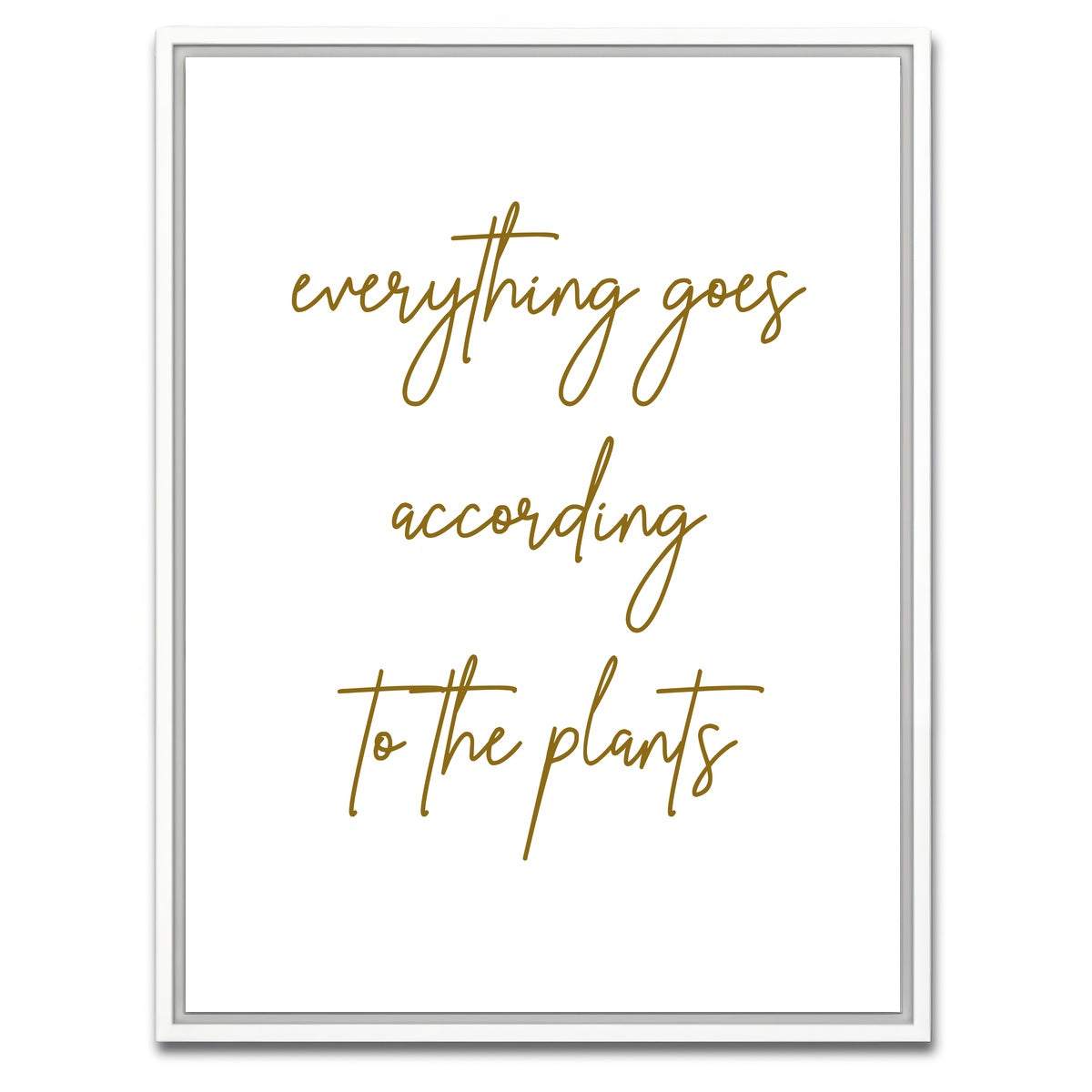 AUTO-MOCKUP WHITE | According to the plants | 1 Piece | White Framed Canvas | group=3x4