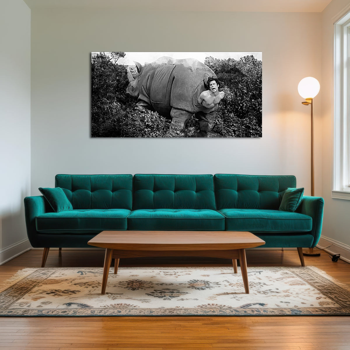 AUTO-MOCKUP ROOM | Ace Ventura Rhino Birth - Grayscale