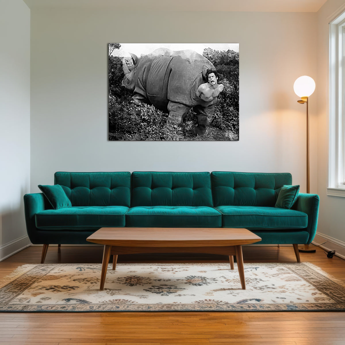 AUTO-MOCKUP ROOM | Ace Ventura Rhino Birth - Grayscale