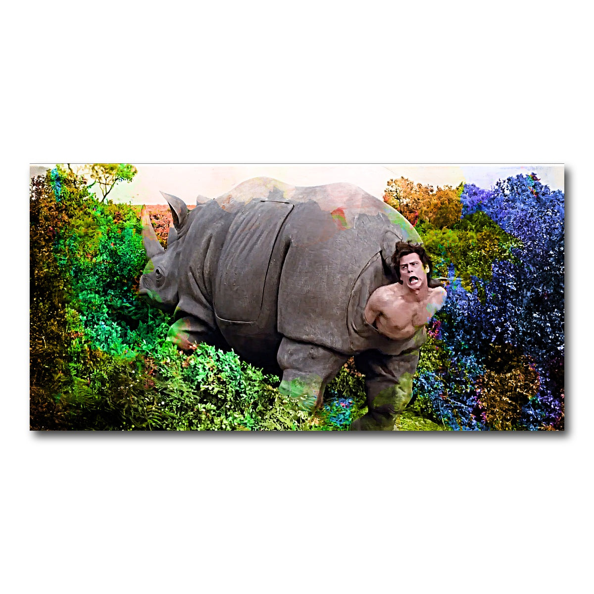 AUTO-MOCKUP WHITE | Ace Ventura Rhino Birth | 1 Piece | Gallery Wrap Canvas | group=2x1