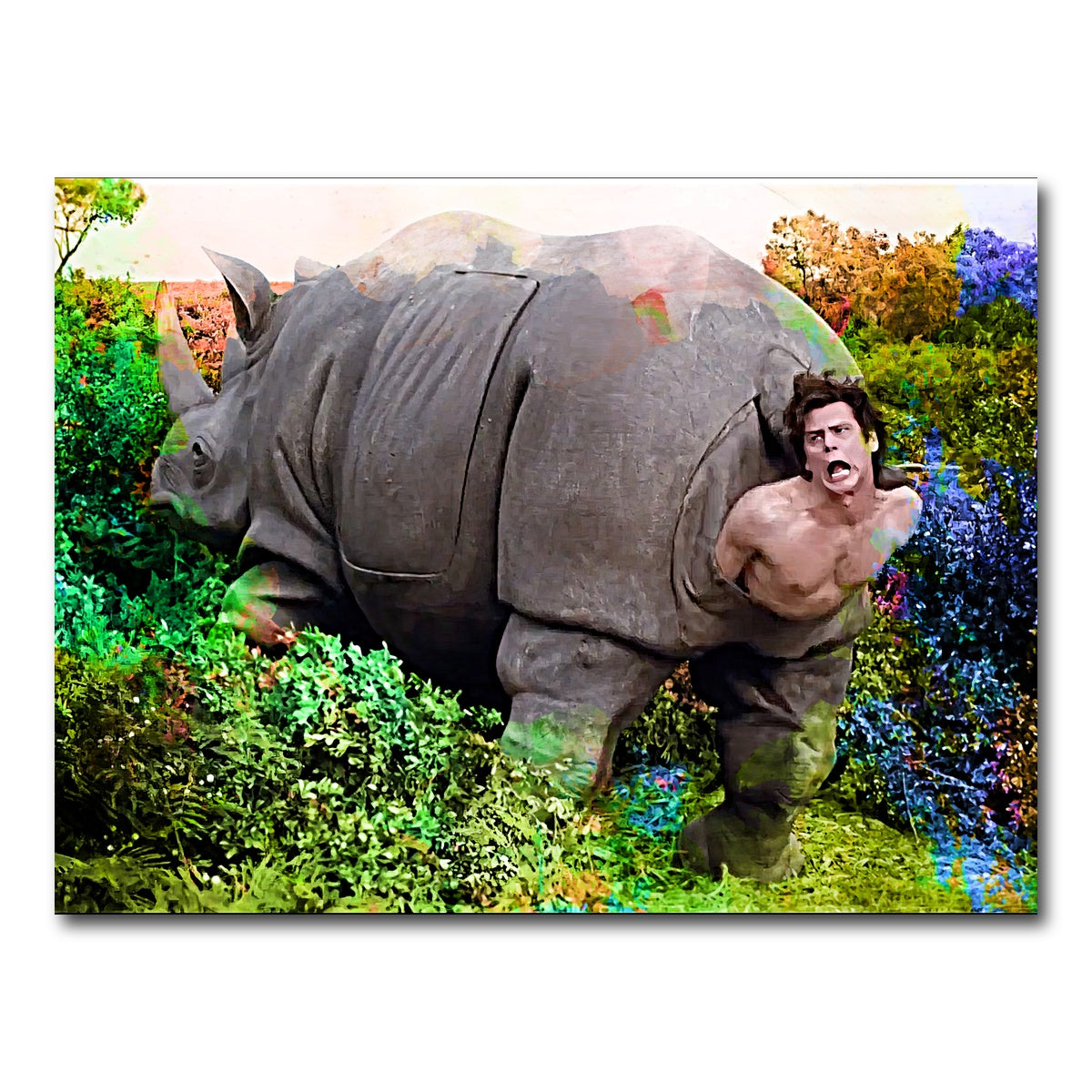 AUTO-MOCKUP WHITE | Ace Ventura Rhino Birth | 1 Piece | Gallery Wrap Canvas | group=4x3