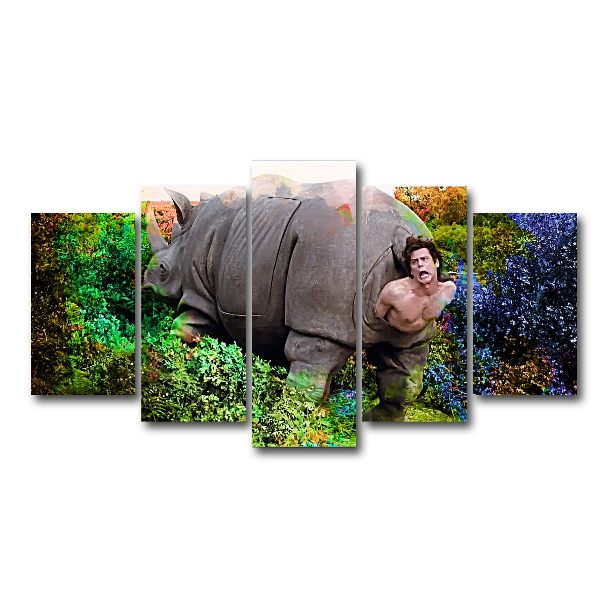 AUTO-MOCKUP WHITE | Ace Ventura Rhino Birth | 5 Piece | Gallery Wrap Canvas | group=5_normal