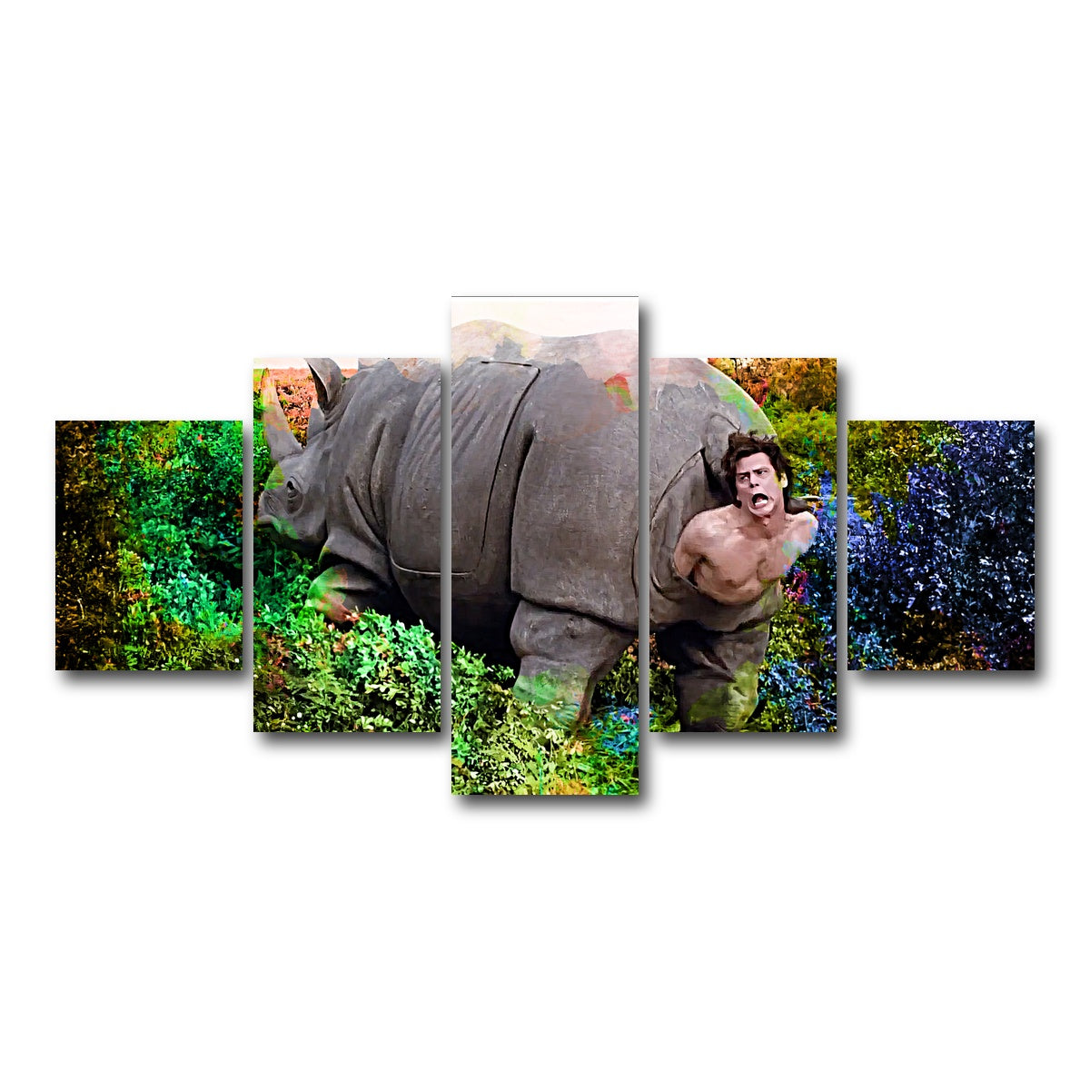 AUTO-MOCKUP WHITE | Ace Ventura Rhino Birth | 5 Piece | Gallery Wrap Canvas | group=5_short