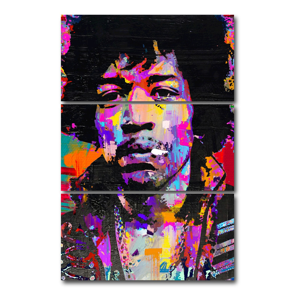 AUTO-MOCKUP WHITE | Acid Hendrix | 3 Piece | Gallery Wrap Canvas | group=12x24_stacked