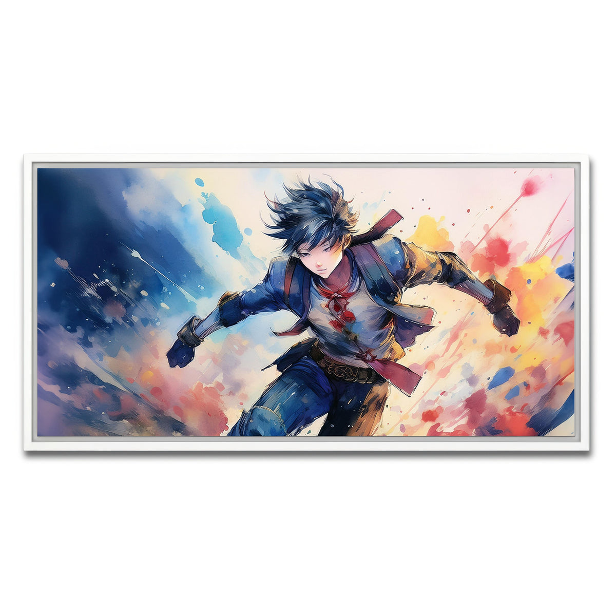 AUTO-MOCKUP WHITE | Action Anime | 1 Piece | White Framed Canvas | group=2x1