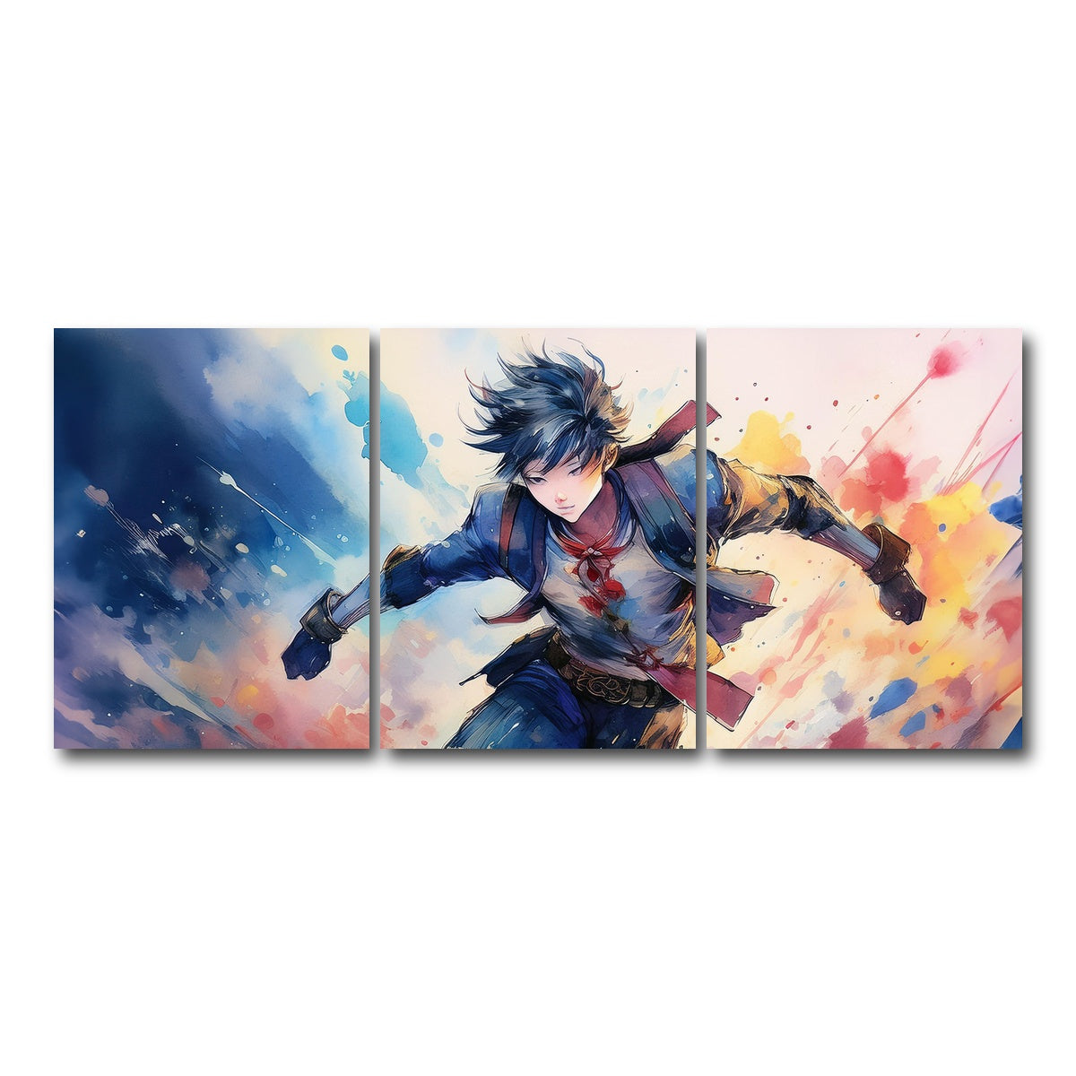 AUTO-MOCKUP WHITE | Action Anime | 3 Piece | Gallery Wrap Canvas | group=18x24