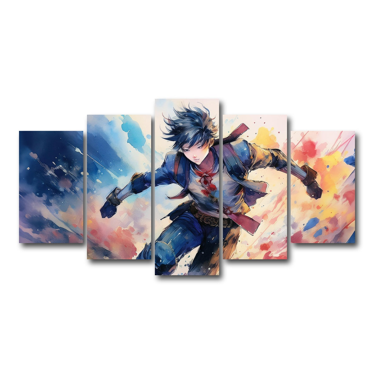 AUTO-MOCKUP WHITE | Action Anime | 5 Piece | Gallery Wrap Canvas | group=5_normal