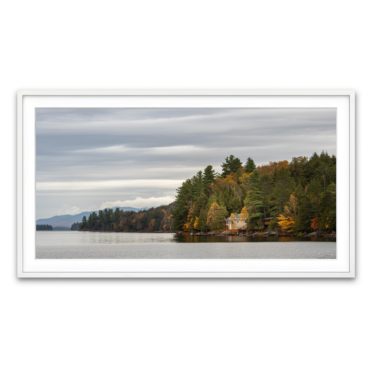 Framed Print 2x1 White