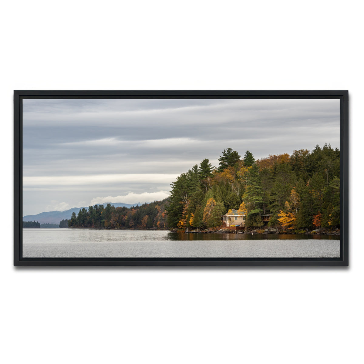 AUTO-MOCKUP WHITE | Adirondack Cottage | 1 Piece | Black Framed Canvas | group=2x1