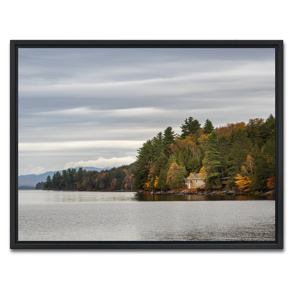 AUTO-MOCKUP WHITE | Adirondack Cottage | 1 Piece | Black Framed Canvas | group=4x3