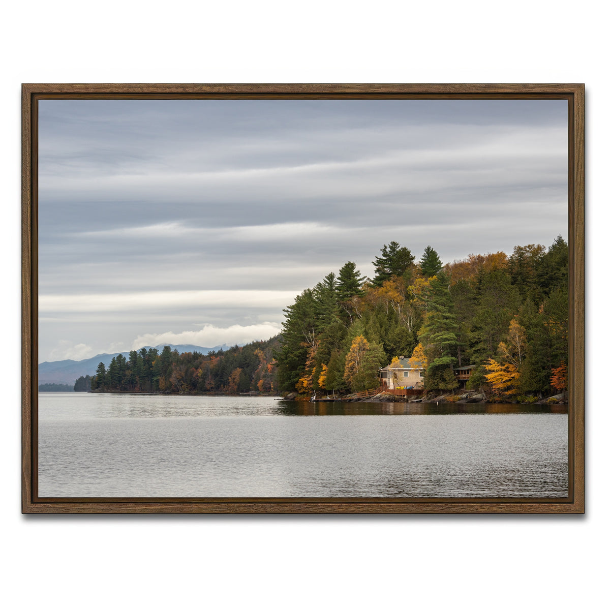 AUTO-MOCKUP WHITE | Adirondack Cottage | 1 Piece | Walnut Framed Canvas | group=4x3