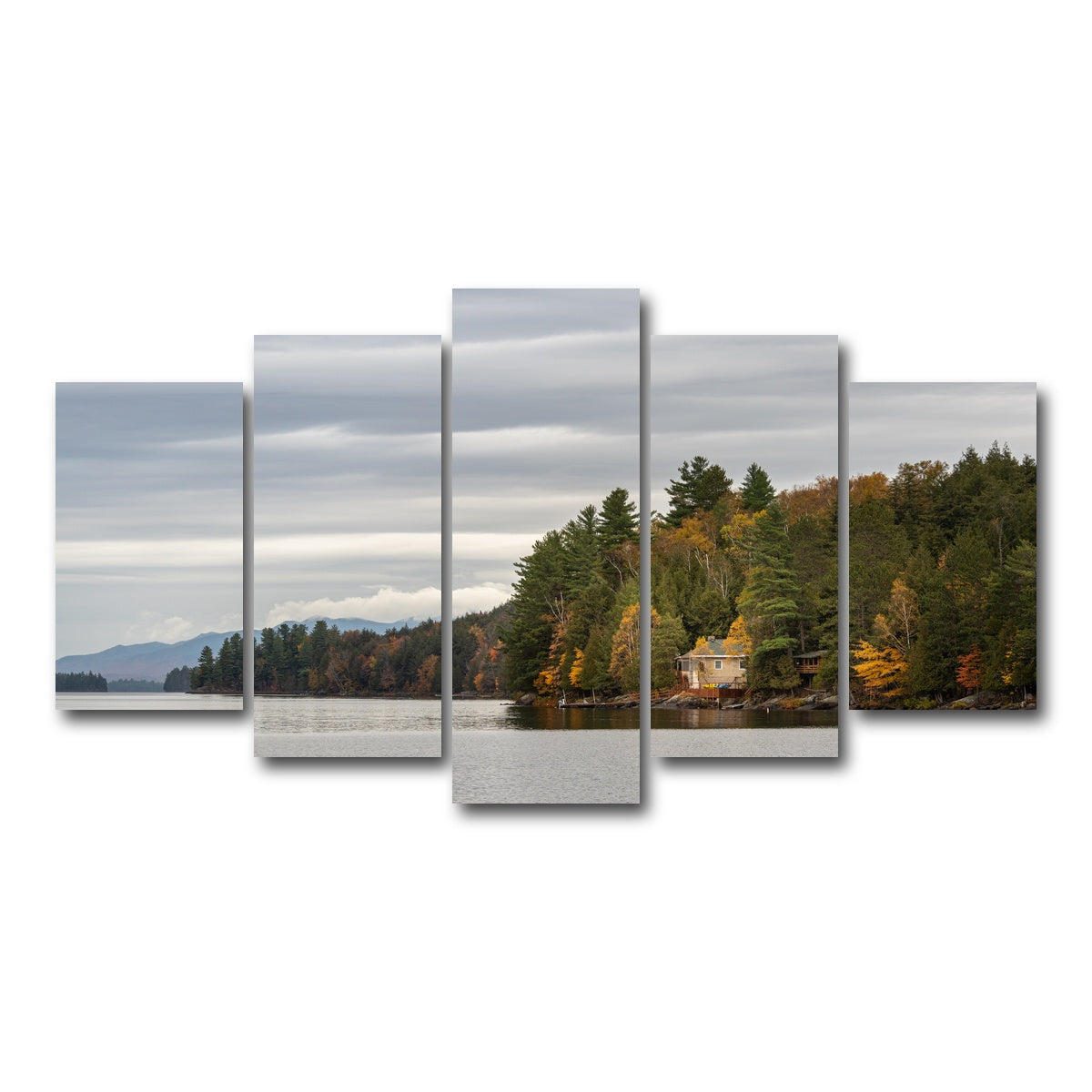 AUTO-MOCKUP WHITE | Adirondack Cottage | 5 Piece | Gallery Wrap Canvas | group=5_normal