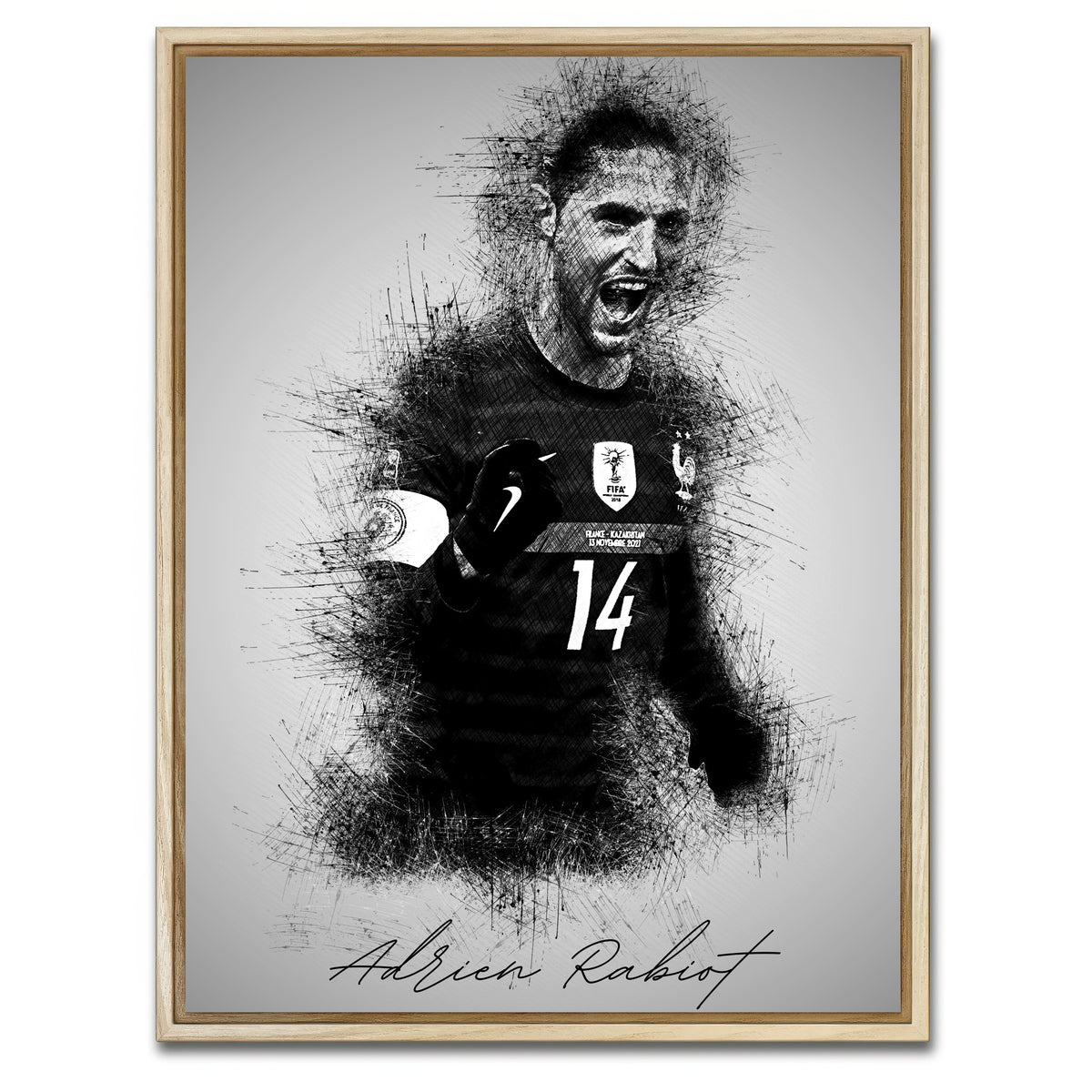 AUTO-MOCKUP WHITE | Adrien Rabiot 2 | 1 Piece | Natural Framed Canvas | group=3x4