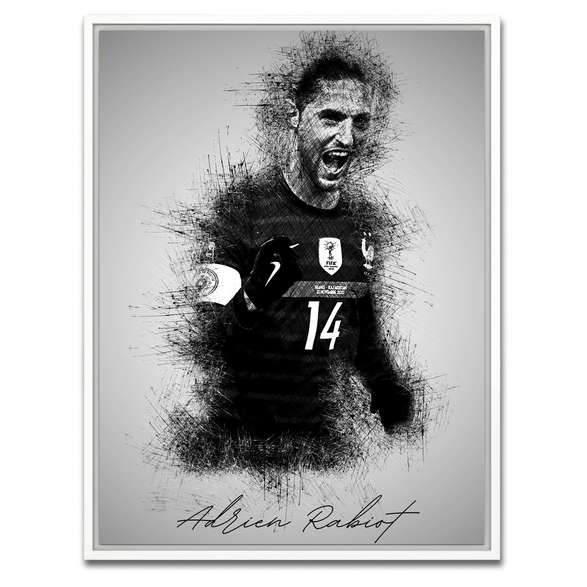 AUTO-MOCKUP WHITE | Adrien Rabiot 2 | 1 Piece | White Framed Canvas | group=3x4