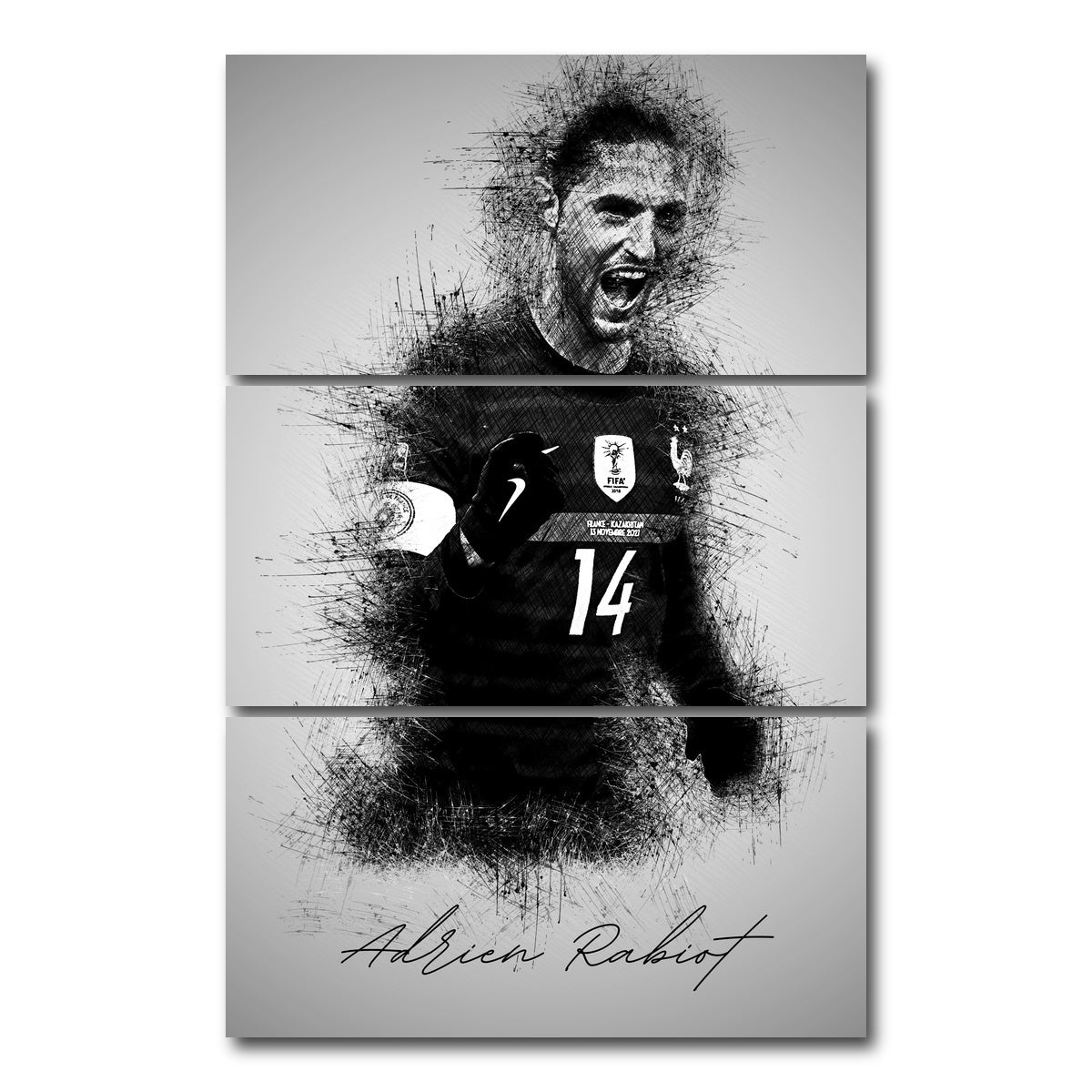 AUTO-MOCKUP WHITE | Adrien Rabiot 2 | 3 Piece | Gallery Wrap Canvas | group=12x24_stacked