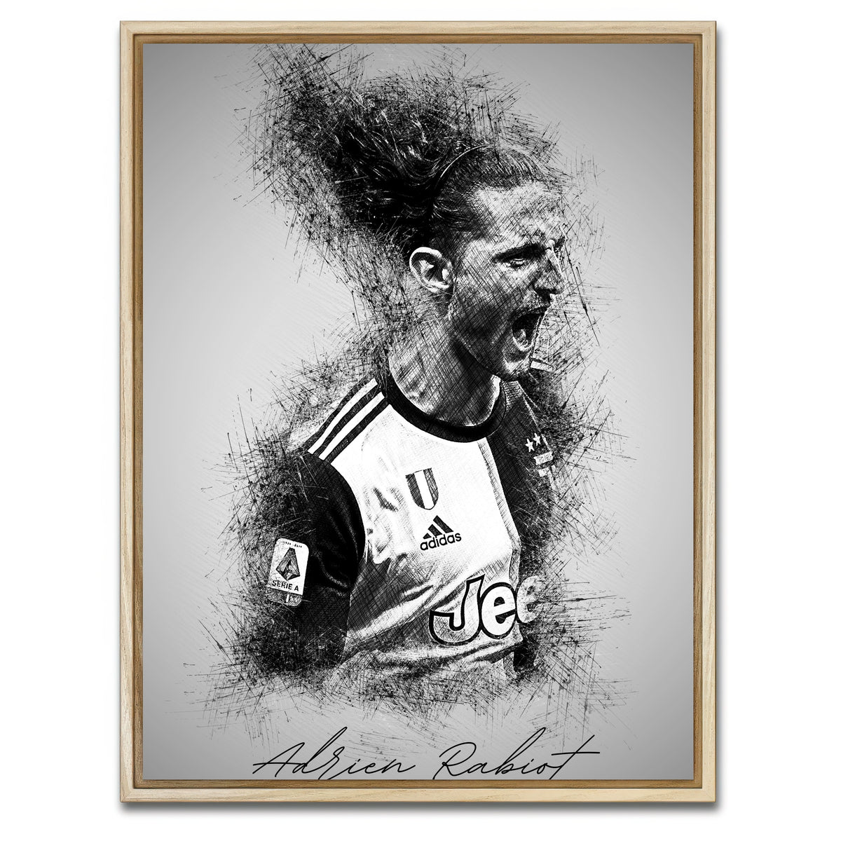 AUTO-MOCKUP WHITE | Adrien Rabiot | 1 Piece | Natural Framed Canvas | group=3x4