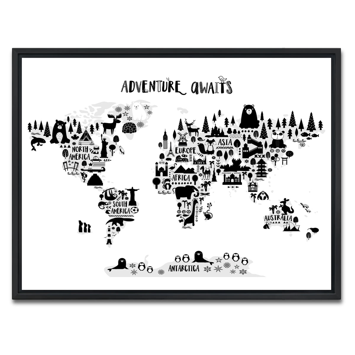 AUTO-MOCKUP WHITE | Adventure | 1 Piece | Black Framed Canvas | group=4x3