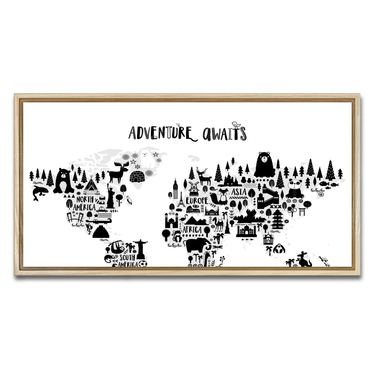 AUTO-MOCKUP WHITE | Adventure | 1 Piece | Natural Framed Canvas | group=2x1