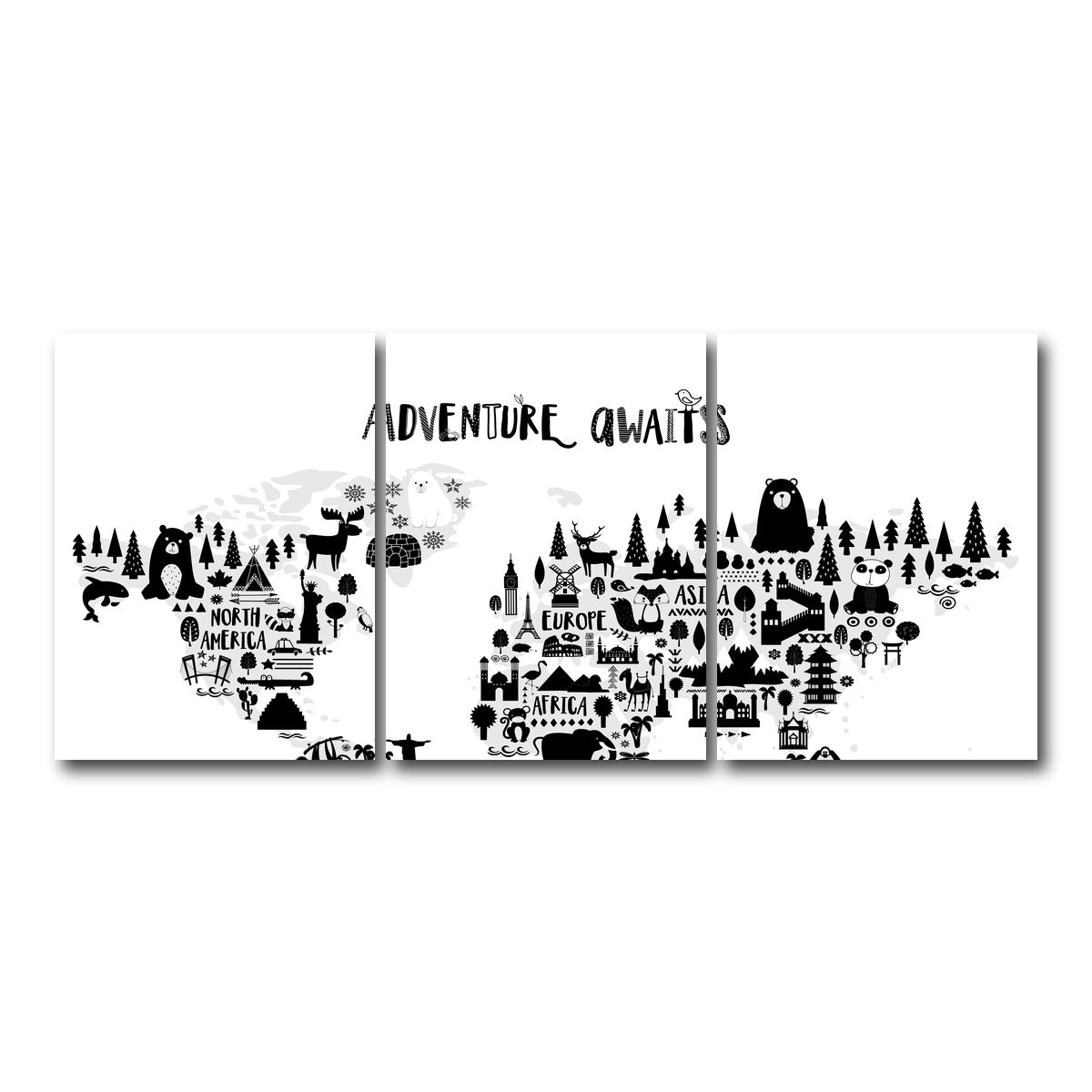 AUTO-MOCKUP WHITE | Adventure | 3 Piece | Gallery Wrap Canvas | group=18x24