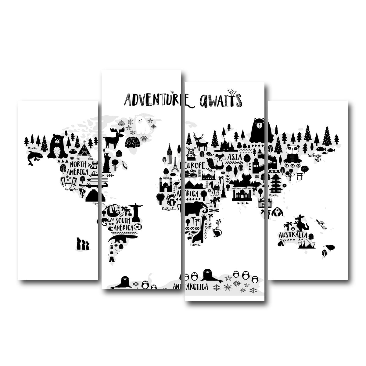 AUTO-MOCKUP WHITE | Adventure | 4 Piece | Gallery Wrap Canvas | group=4_normal